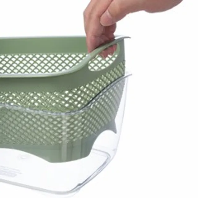 Bộ Chậu Rổ Chữ Nhật B&eacute; Hokori 2381 đang được sử dụng