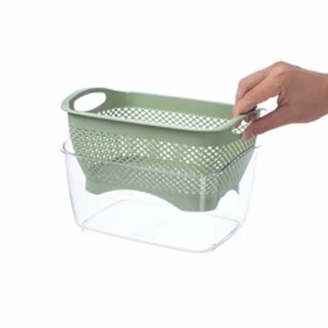 Bộ Chậu Rổ Chữ Nhật B&eacute; Hokori 2381 với m&agrave;u sắc bắt mắt