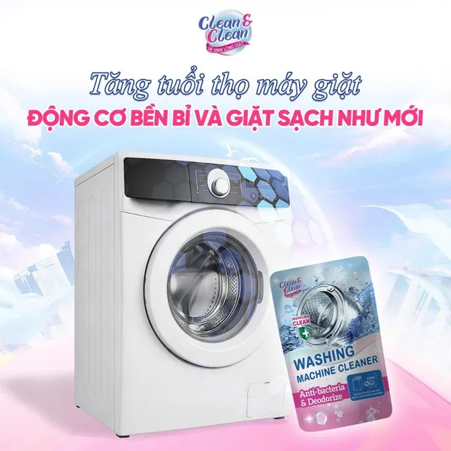 Bột Tẩy Lồng M&aacute;y Giặt Clean & Clean