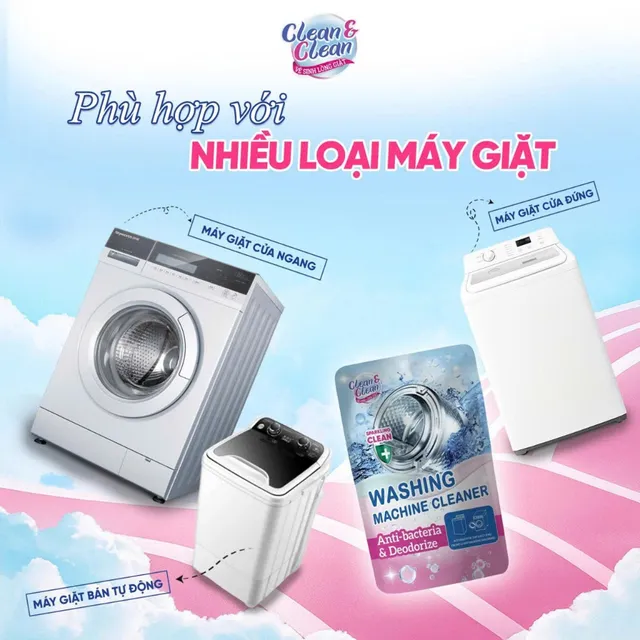 Hướng dẫn sử dụng Bột Tẩy Lồng M&aacute;y Giặt Clean & Clean