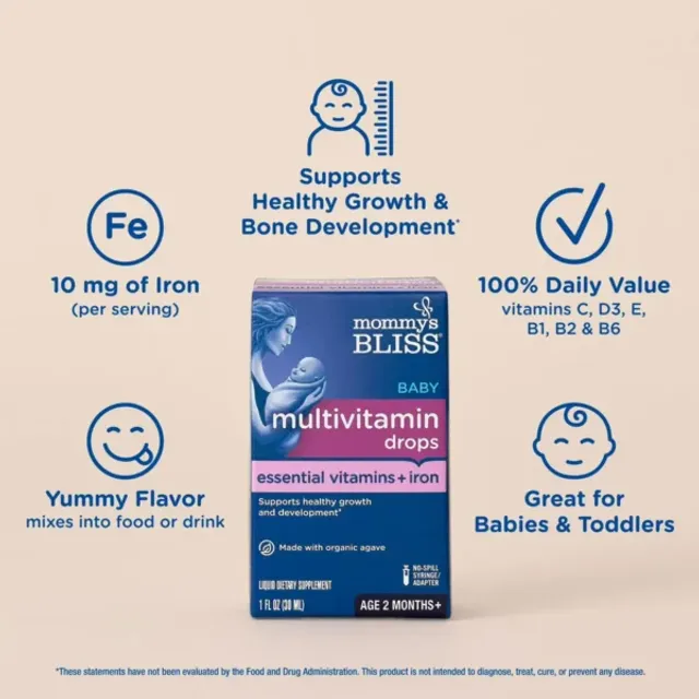 Siro MultiVitamin V&agrave; Sắt Cho B&eacute; Mommy&rsquo;s Bliss Baby 30ml