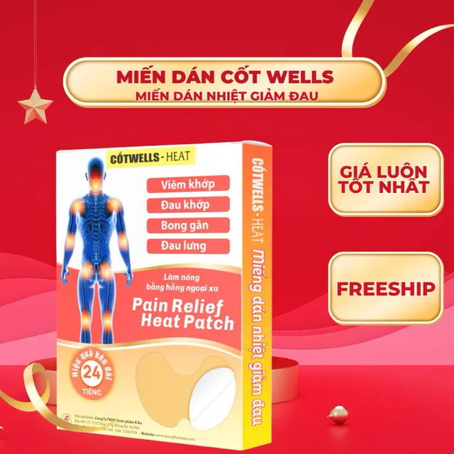 Miếng d&aacute;n hồng ngoại xa Cốt Wells Heat