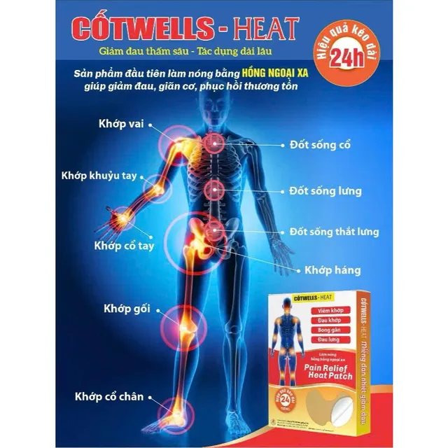 Miếng d&aacute;n hồng ngoại xa Cốt Wells Heat
