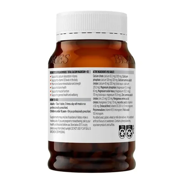 Blackmores Total Calcium and Magnesium + D3