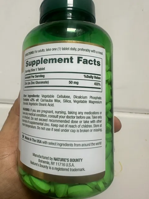 Vi&ecirc;n uống bổ sung kẽm NATURES BOUNTY ZinC