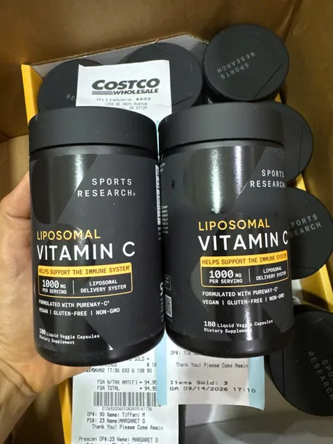 180 Vi&ecirc;n Liposomal Vitamin C 500mg Sports Research Mỹ