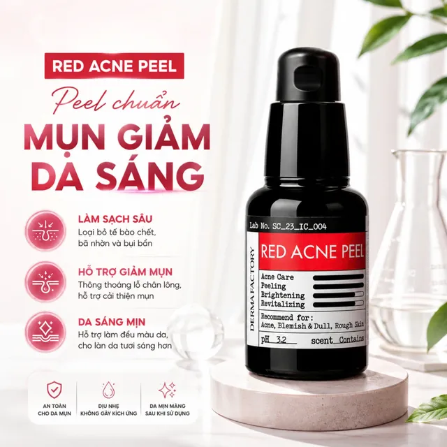 Peel tẩy da cngừng hẳn ho&aacute; học DERMA FACTORY RED ACNE PEEL