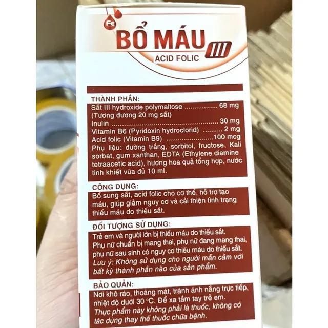 Fe bổ m&aacute;u Acid Folic III