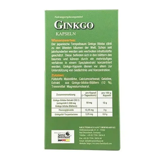 Vi&ecirc;n uống bổ n&atilde;o Ginkgo Kapseln Sanct Bernhard