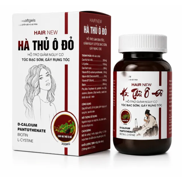 Hair New H&agrave; thủ &ocirc; đỏ bổ sung biotin vitamin B5