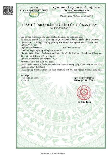 Vi&ecirc;n Ngậm Đặt Dưới Lưỡi Ntc Glutathione 100mg