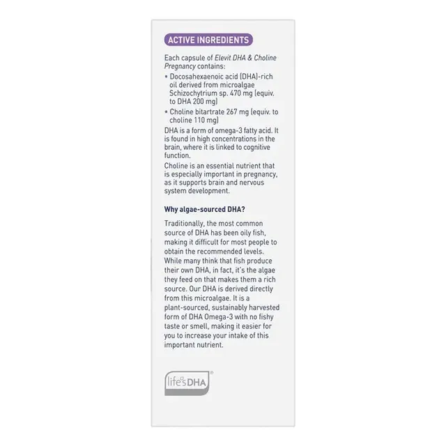 Elevit DHA + Choline ch&iacute;nh h&atilde;ng &Uacute;c