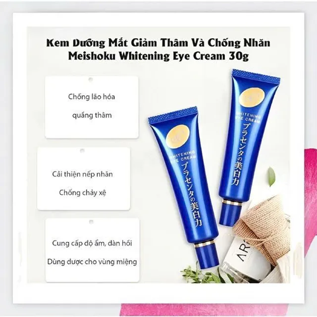Kem Dưỡng Meishoku Trẻ H&oacute;a H&oacute;a, Giảm Quầng Th&acirc;m Bọng Mắt