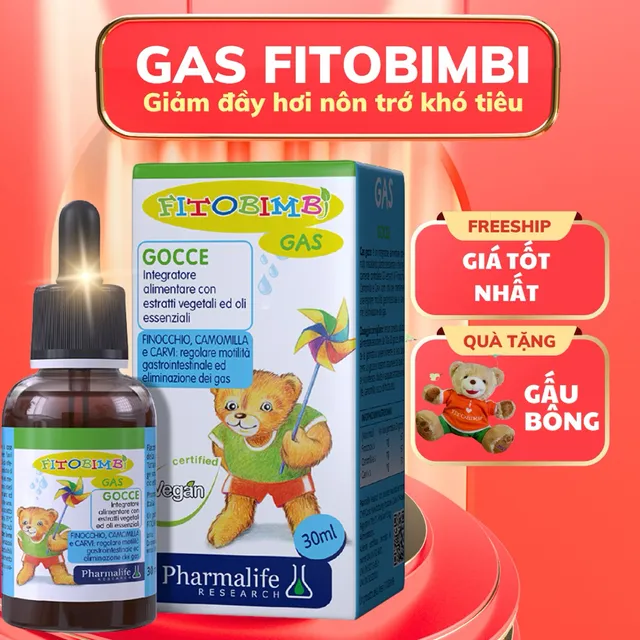 FITOBIMBI GAS 30 ml - D&agrave;nh cho trẻ 1-12 tuổi