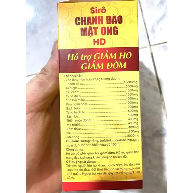 Đặt h&agrave;ng ngay sản phẩm Sir&ocirc; Chanh Đ&agrave;o Mật Ong HD