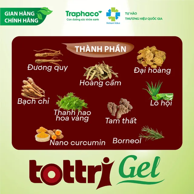 [CHE T&Ecirc;N] TOTTRI Gel b&ocirc;i 30g