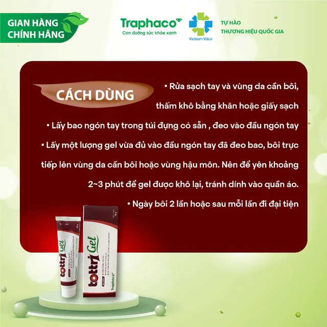 [CHE T&Ecirc;N] TOTTRI Gel b&ocirc;i 30g