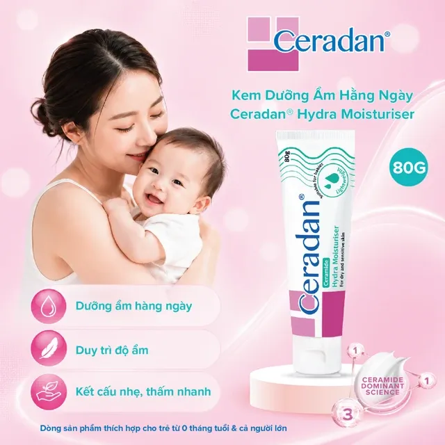 Kem dưỡng ẩm Ceradan Ceramide Hydra Moisturiser