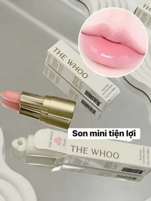 Son Dưỡng Mini The Whoo Essential Lip Glow Balm Hồng