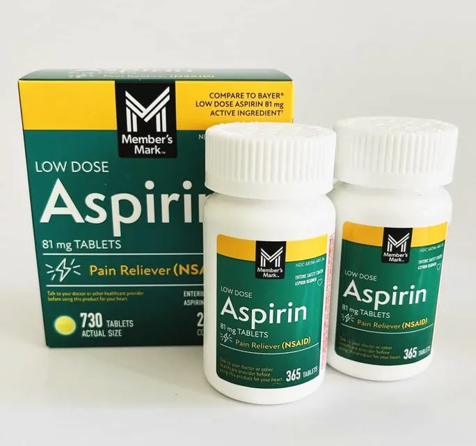 Viên Uống Aspirin Member's Mark Low Dose 81mg 365 Viên