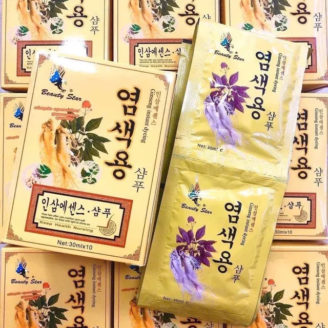Gội đen t&oacute;c phủ bạc nh&acirc;n s&acirc;m