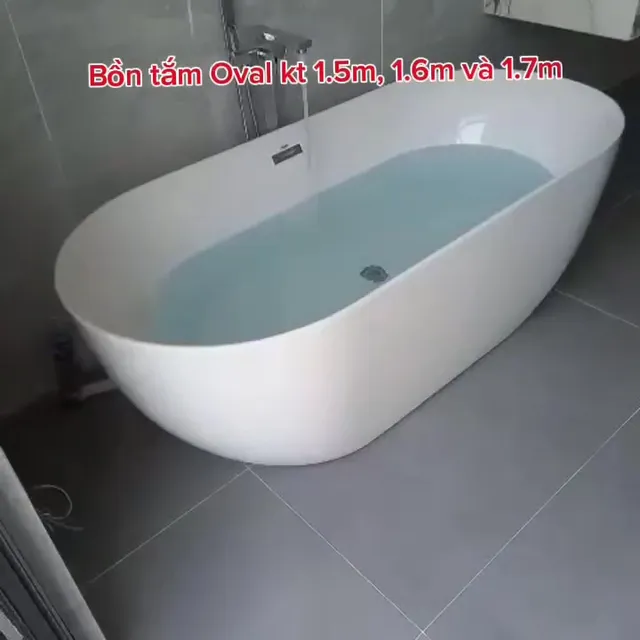 Bồn tắm Oval nhựa Acrylic - H&atilde;ng Regalbath RB-1m5, 1m6, 1m7