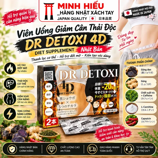 Vi&ecirc;n Uống Giảm C&acirc;n Dr Detoxi 4D