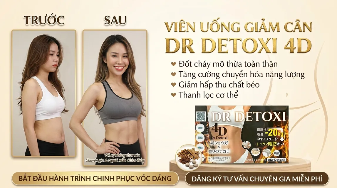 Vi&ecirc;n Uống GIẢM C&Acirc;N DR DETOXI 4D