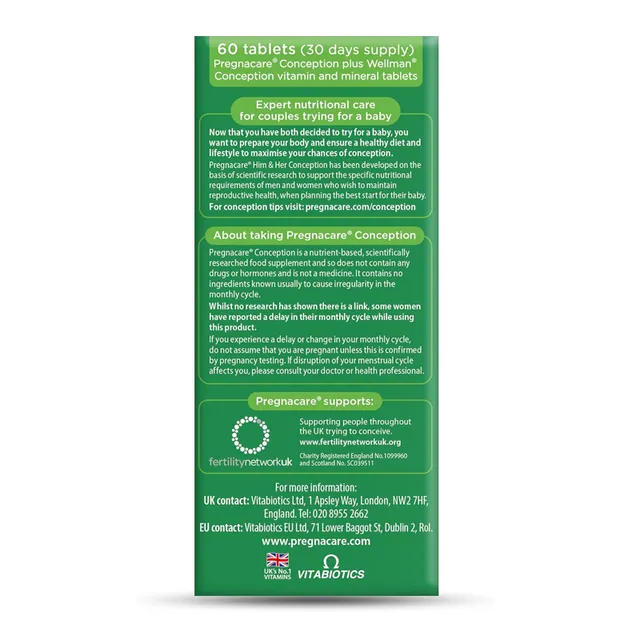 Vitabiotics Pregnacare His and Her Conception 4