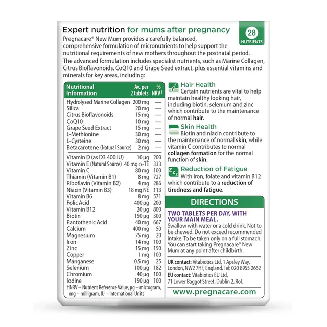 Vitabiotics Pregnacare New Mum 01