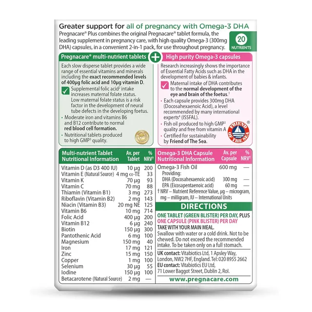 Vitabiotics Pregnacare Plus Omega 3