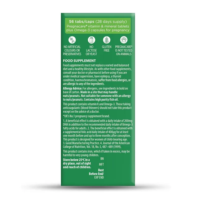 Vitabiotics Pregnacare Plus Omega 3 cho b&agrave; bầu