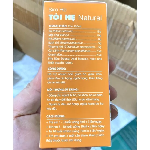 Siro Ho tỏi hẹ natural