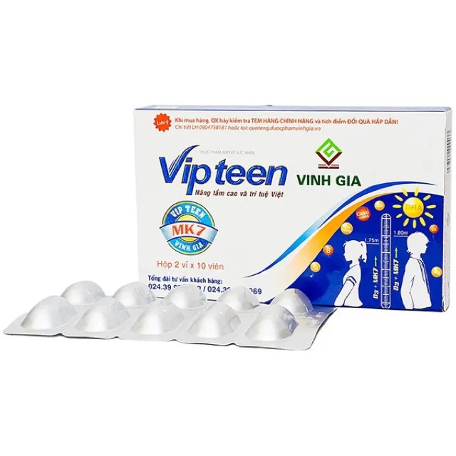 Sản phẩm hỗ trợ tăng chiều cao Vipteen