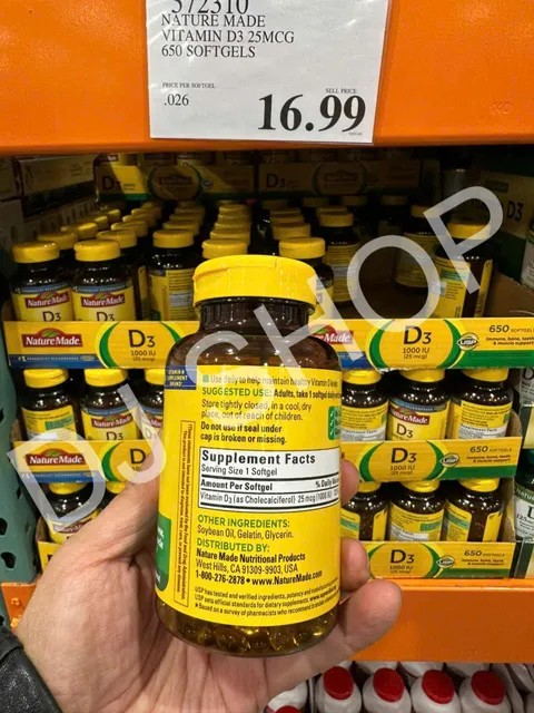 Sử dụng Vitamin D3 Nature Made