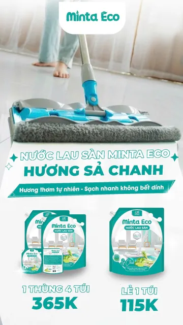 Sạch sẽ với nước lau s&agrave;n Minta Eco