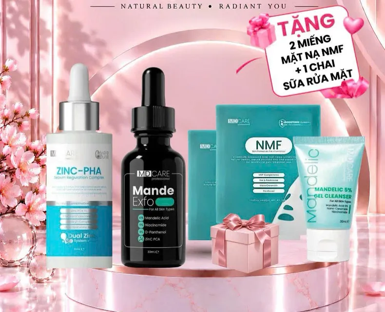 Combo Giảm Mụn Kiểm So&aacute;t Dầu MD Care Zinc
