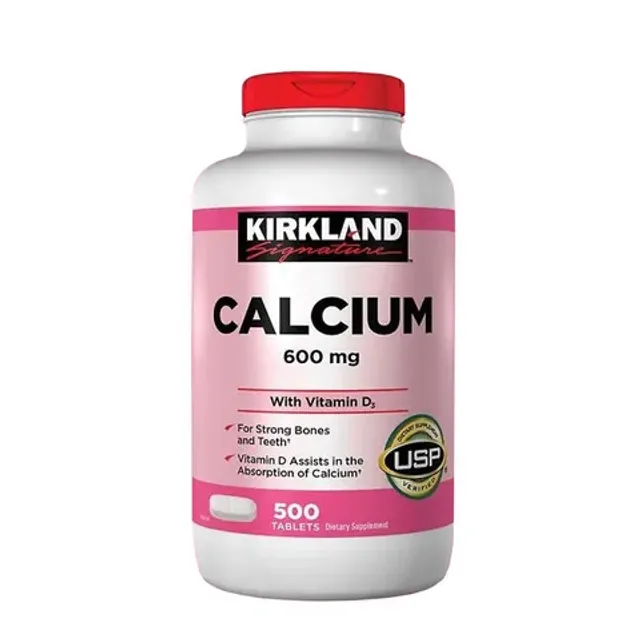Vi&ecirc;n uống Canxi Kirkland Calcium 600mg + D3