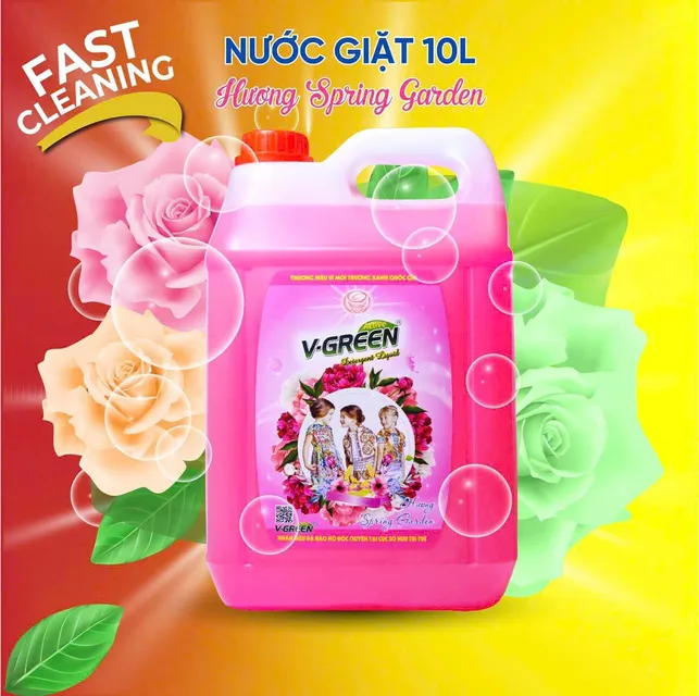 Nước giặt xả V_green