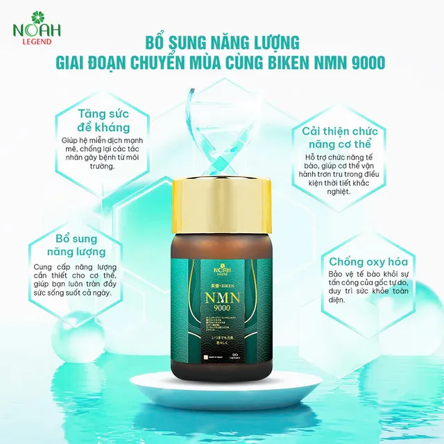 Vi&ecirc;n uống Trường thọ & Trẻ ho&aacute; Biken NMN 9000