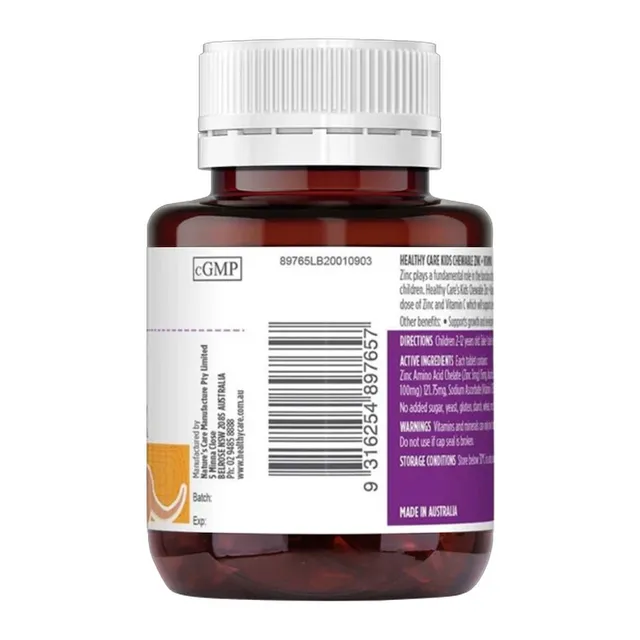 Healthy Care Kids Zinc + Vitamin C