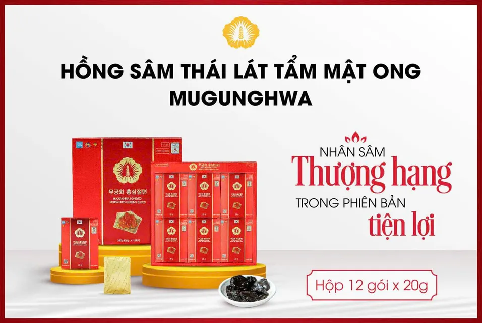 H&igrave;nh ảnh Hồng s&acirc;m l&aacute;t tẩm mật ong Mugunghwa
