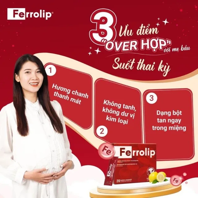 Sắt sinh học Ferrolip hướng dẫn sử dụng