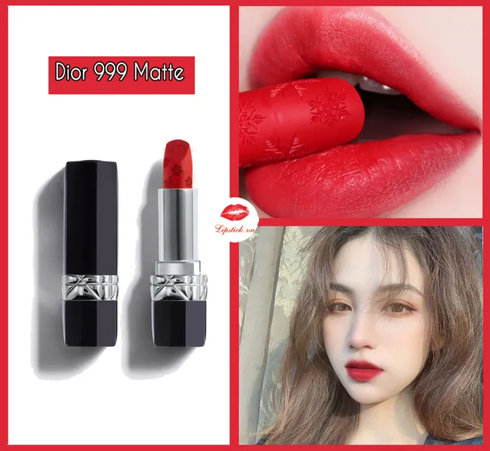 Son D Rouge Velvet M&agrave;u 999 Đỏ thuần