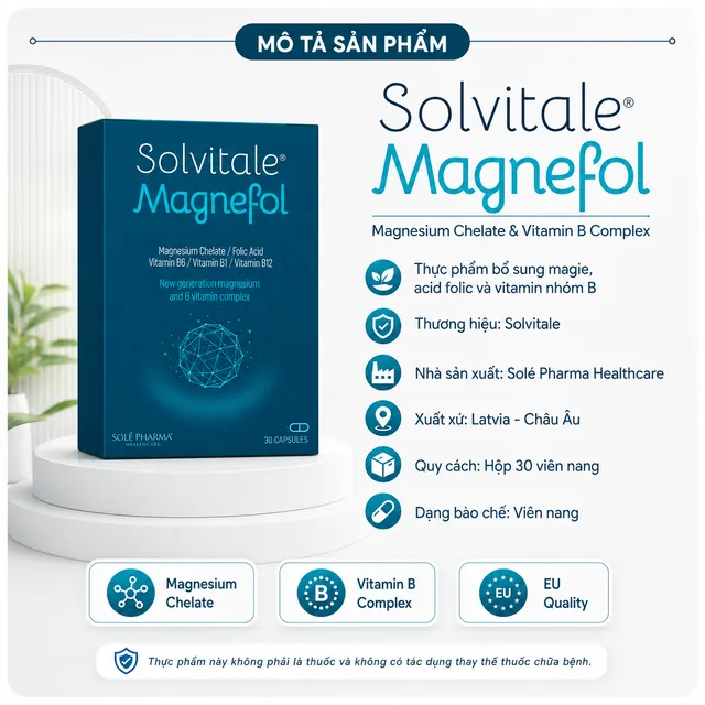 Chất lượng sản phẩm Magie Solvitale
