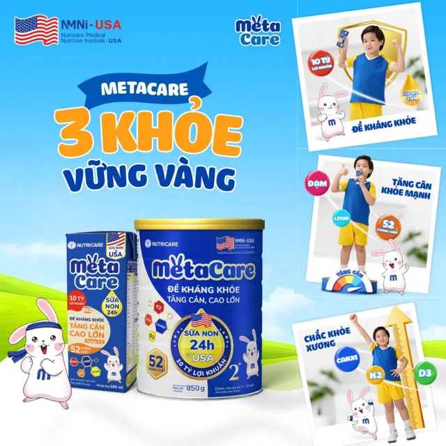 Sữa Bột Nutricare METACARE 2+