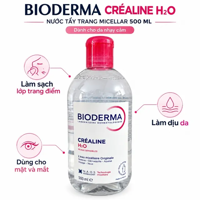 Nước tẩy trang Bioderma cho da nhạy cảm