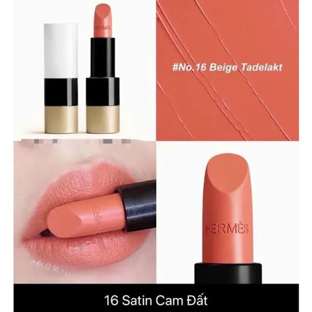 Son Herm&egrave;s Rouge &Agrave; L&egrave;vres Satin 16 - M&agrave;u Beige Tadelakt Sang Trọng