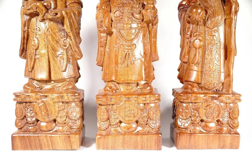 Bộ Tượng Gỗ Hương Đ&aacute;