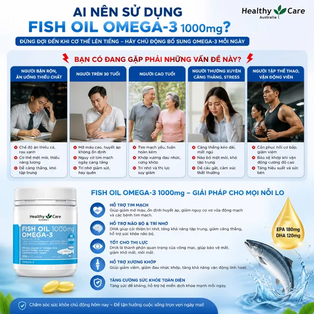 Dầu C&aacute; Healthy Care Omega 3